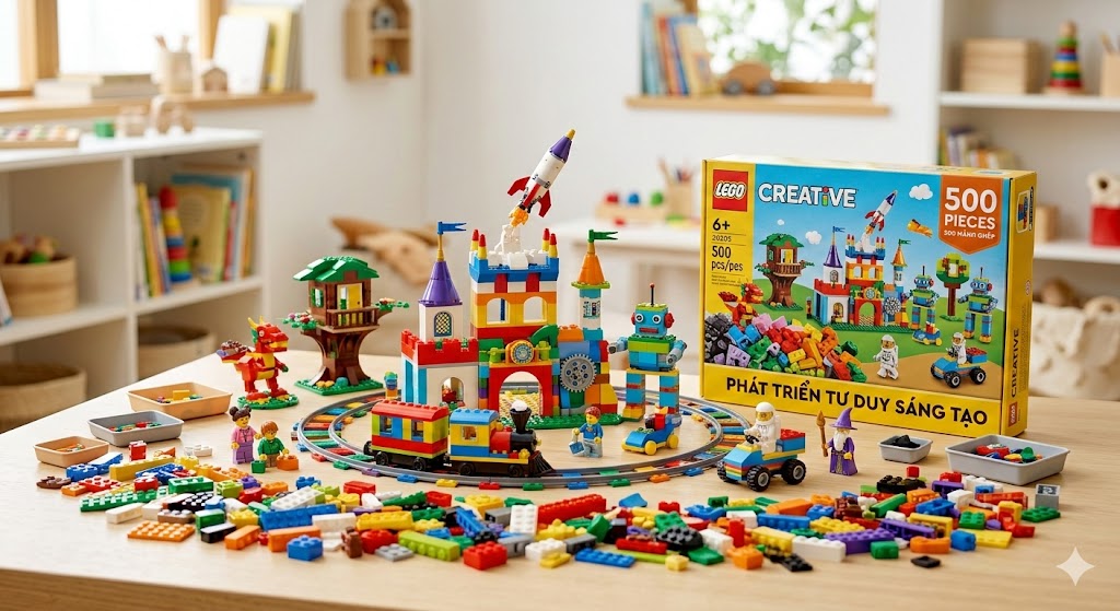 Bộ xếp hình Lego Classic 500 mảnh